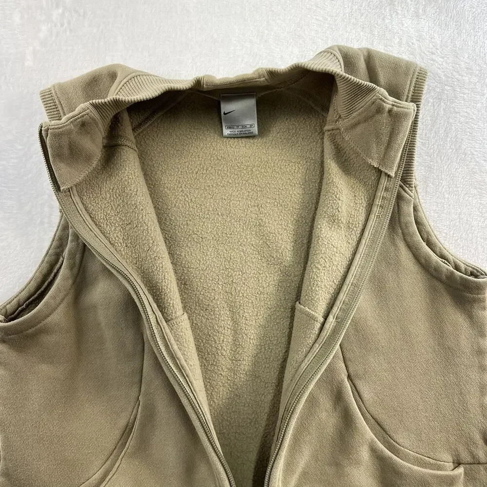 VTG Y2K Nike XS Vest Full Zip Sleeveless Fleece Pockets‎ Outdoor Casual Grunge